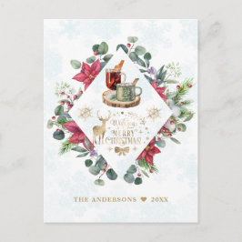 Winter Krans Script Wens je een Prettig Kerstfeest Briefkaart