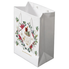 Winter Krans Script Wens je een Prettig Kerstfeest Medium Cadeauzakje