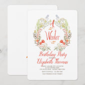 Winter Krans Uitnodiging (Voorkant / Achterkant)