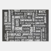 Winter Krijtbord Collage Inpakpapier Vel (Voorkant 2)