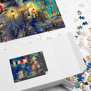 Winter kustdorp stad aan zee 1014 stukken legpuzzel