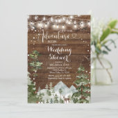 Winter Laat het avontuur beginnen Trouwdouche Kaart (Staand voorkant)