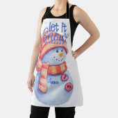 Winter Laat het sneeuwen Sneeuwman Schort (Insitu)