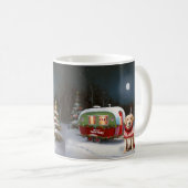 Winter Labrador Caravan Kerst Avontuur Koffiemok (Voorkant rechts)