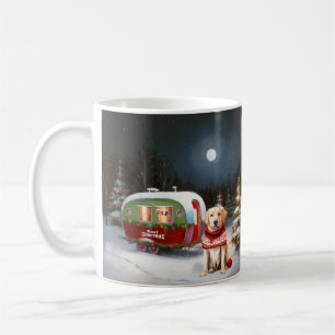 Winter Labrador Caravan Kerst Avontuur Koffiemok