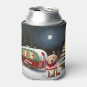 Winter Labrador Caravan Kerstavontuur Blikjeskoeler (Blikje Voorkant)