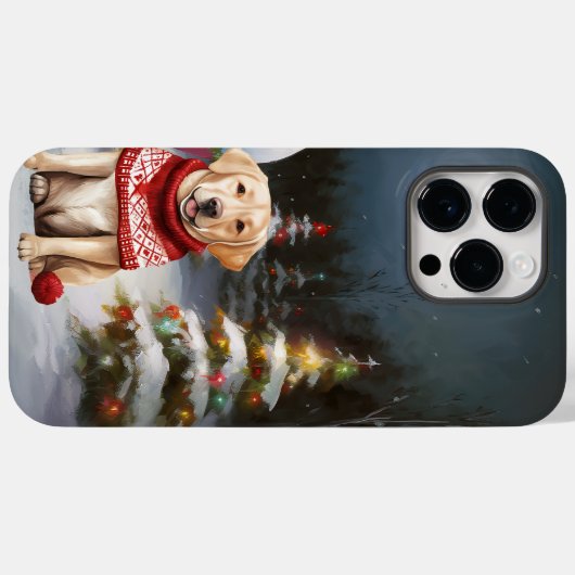 Winter Labrador Caravan Kerstavontuur Case-Mate iPhone Case (Achterkant (horizontaal))