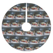 Winter Labrador Caravan Kerstavontuur Kerstboom Rok (Voorkant)