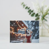 Winter Labrador Christmas Kaart (Staand voorkant)