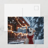 Winter Labrador Christmas Kaart (Voorkant / Achterkant)