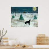 Winter Labrador Poster (Keuken)