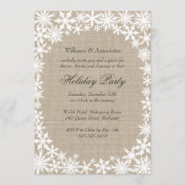 Winter Lace Corporate Holiday Party Uitnodiging