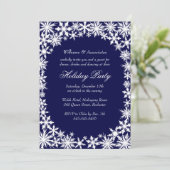 Winter Lace Corporate Holiday Party Uitnodiging (Staand voorkant)