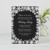 Winter Lace Corporate Holiday Party Uitnodiging (Staand voorkant)