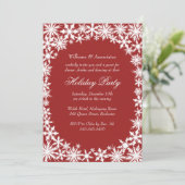 Winter Lace Corporate Holiday Party Uitnodiging (Staand voorkant)