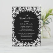 Winter Lace Couple's Shower Invitation Kaart (Staand voorkant)