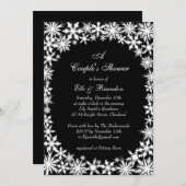 Winter Lace Couple's Shower Invitation Kaart (Voorkant / Achterkant)