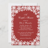 Winter Lace Couple's Shower Invitation Kaart (Voorkant)
