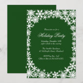Winter Lace Holiday Party Uitnodiging (Voorkant / Achterkant)