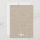 Winter Lace on Burlap Rehearsal Dinner Invitation Kaart (Achterkant)