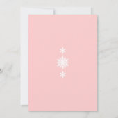 Winter Lace op Blush Baby shower Invitation Kaart (Achterkant)