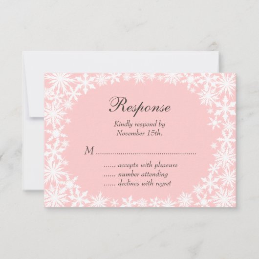 Winter Lace op Blush RSVP (Voorkant)
