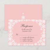 Winter Lace op Blush RSVP (Voorkant / Achterkant)