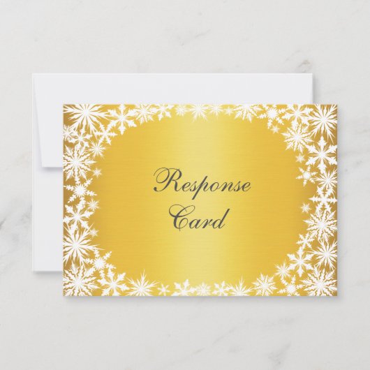 Winter Lace op Gold RSVP (Voorkant)
