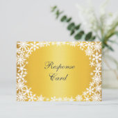 Winter Lace op Gold RSVP (Staand voorkant)