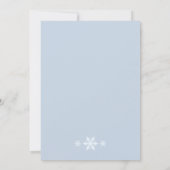 Winter Lace op Icy Blue Baby shower Invitation Kaart (Achterkant)
