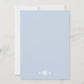 Winter Lace op Icy Blue Rehearsal Dinner Invite Kaart (Achterkant)