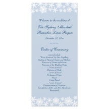 Winter Lace op Icy Blue Wedding Programma