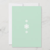 Winter Lace op Mint Bridal Shower Kaart (Achterkant)