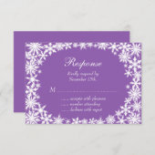 Winter Lace op Paarse RSVP (Voorkant / Achterkant)