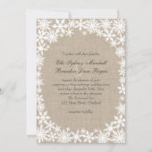 Winter Lace over de uitnodiging voor het bruiloft (Voorkant)