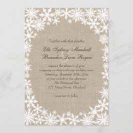 Winter Lace over de uitnodiging voor het bruiloft