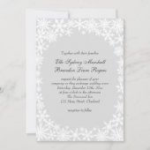 Winter Lace over de uitnodiging voor het grijze hu (Voorkant)