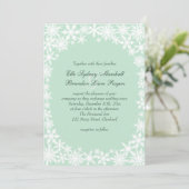 Winter Lace over de uitnodiging voor het huwelijk (Staand voorkant)