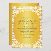 Winter Lace over gouden bruiloft Kaart (Voorkant / Achterkant)