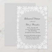 Winter Lace over grijze repetitie Kaart (Voorkant / Achterkant)