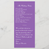 Winter Lace over het Paarse weddenschapsprogramma Programmakaart (Achterkant)