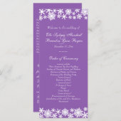 Winter Lace over het Paarse weddenschapsprogramma Programmakaart (Voorkant / Achterkant)