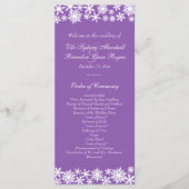 Winter Lace over het Paarse weddenschapsprogramma Programmakaart (Voorkant)