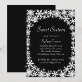 Winter Lace Sweet Sixteen Uitnodiging (Voorkant / Achterkant)