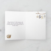 Winter Lady Gnome op tak Vrolijk Kerstfeest Feestdagen Kaart (Binnen)