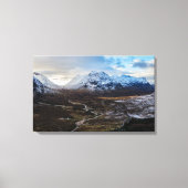 Winter Lairig Gartain Glencoe Lochaber Canvas Afdruk (Voorkant)