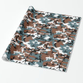 Winter Lake Camo Cadeaupapier (Uitgerold)