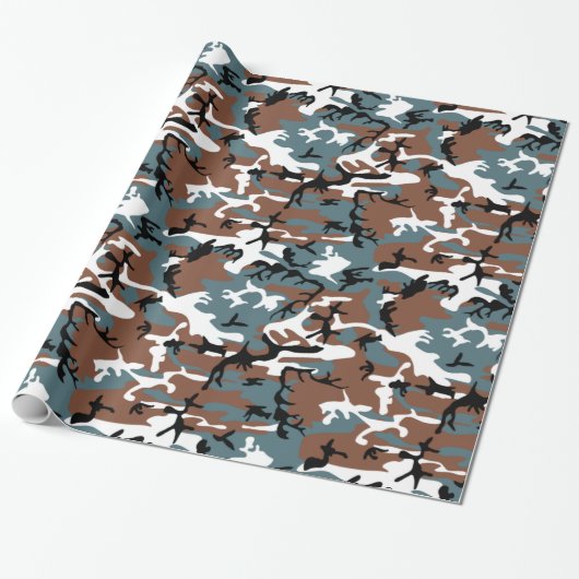 Winter Lake Camo Cadeaupapier (Uitgerold)