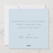 Winter Lake laat het sneeuwen Photo Square Feestdagenkaart (Achterkant)