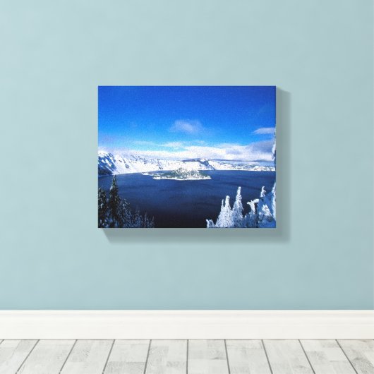 Winter Lake verpakte canvas (Insitu (Houten vloer))